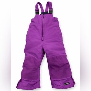 Lands’ End 2T‎ Toddler Snow Bibs Purple Insulated Grow-A-Longs Ski Pants